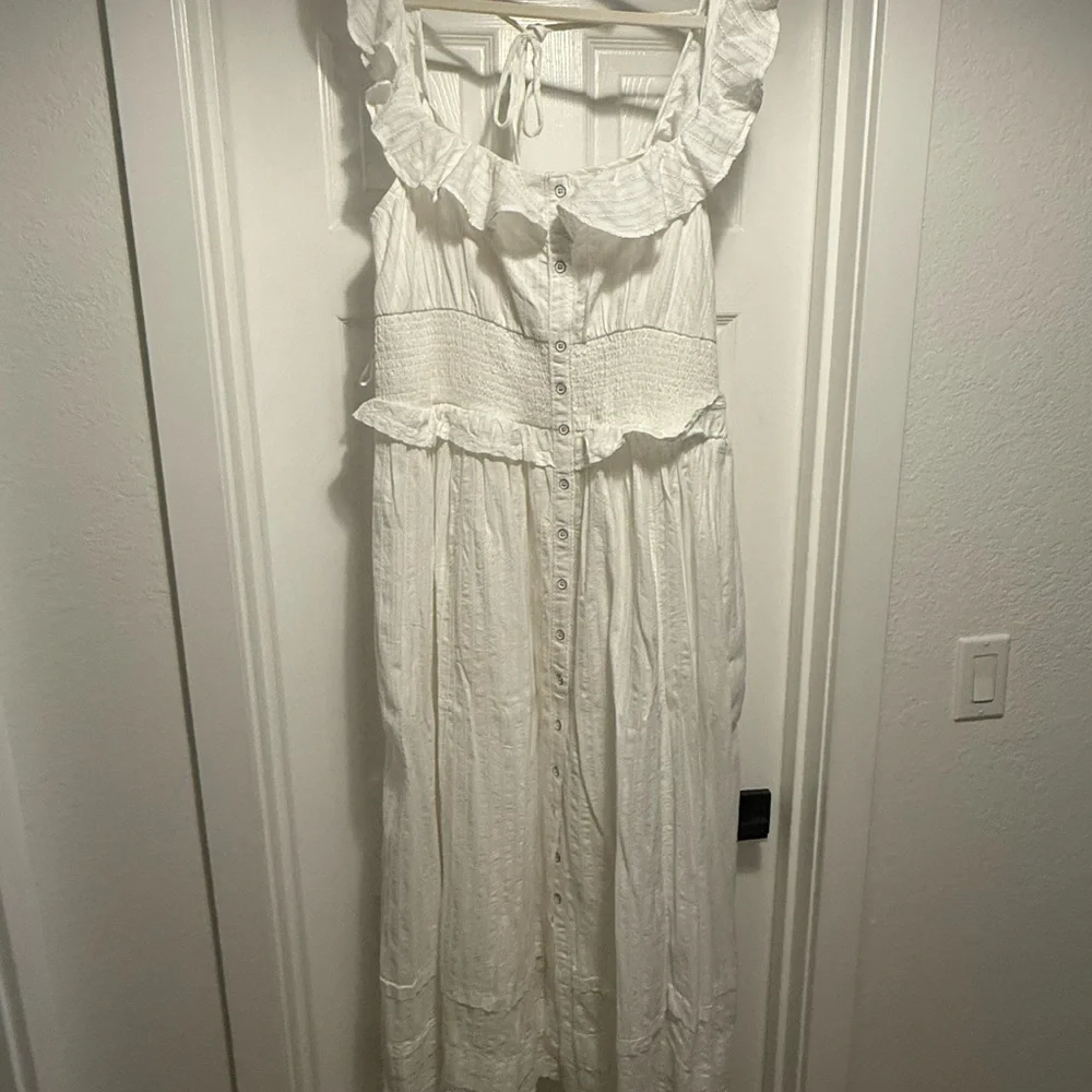 Anthropologie Pilcro Ruffled Smock Waist Dress - Picture 2 of 4